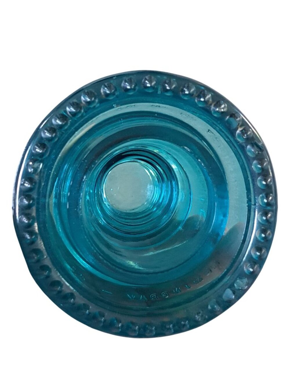 Hemingray No. 42 Aqua Glass Telephone Insulator Double Petticoat USA 1921-1950s - Picture 3 of 3